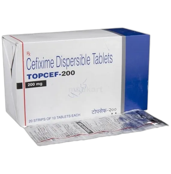 topcef 200mg dt tablet 10's
